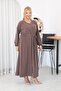 Plus Size Tencel Modal Fabric Dress with Tie-Up Detail - 2