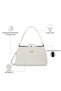 Women's Book Satchel Frame Bag (Off White) - 3