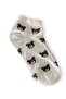 Women's 2 Pairs Seamless Cotton Bootie Socks Set - Ankle Teddy Bear Socks - 2