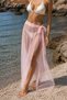 Women's Powder Waist Tie Tulle Pareo Skirt - 4
