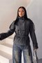 Zr Women's Stand Collar Belted Short Lined Comfortable Fit Smoked Cashmere Coat - 2
