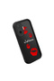 Poco F7 Compatible Black Silicone Case with Red Lipstick Pattern, Camera Protection, Shock Absorption - 3