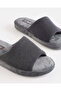 Men Charcoal Textured Slippers - 4