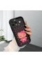 iPhone 14 Pro Max Compatible Black Silicone Case Pixel Kitty Heart-Dot Pattern Camera Protected Shock Absorbing