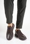 Genuine Leather Men's Walking Shoes Casual Comfort Lace-Up Orthopedic Daily Comfortable Sole Brown Sneaker Palermo - 2