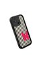 Redmi 10C Compatible Black Silicone Case with Black and White Stripes Butterfly Pattern Camera Protection Shock Absorbing - 3