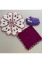 Dowery Gift Set 3 Pieces Hand Knitted 1 Piece Needle-Embroidered Writing Pad - 1 Piece Booties - 1 Piece Knitted Fiber Cloth Is Represented in the Images.