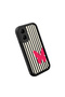 Infinix Smart 10 Compatible Black Silicone Case with Black and White Stripes Butterfly Pattern Camera Protection Shock Absorbing - 3