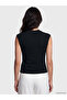 Vizyon New Season Black Judge Collar Decorated Buttoned Blouse - 4
