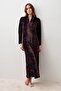 Long Sleeve Zippered Flexible Viscose Velvet Dress
