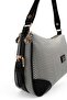 Black and White - Black Straw Women's Shoulder Bag Sp1269 - 5