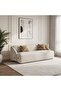 Mayla 3 Seater Fabric Sofa Light Brown, Home Furniture For Comfortable Everyday Use