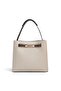 Beige - Brown Logo Women's Handbag Sp1293