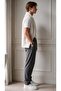 Men's Smoked Elastic Waist Lace-Up Straight Leg Jogger Relaxed Fit Pants - 6