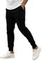 Set of 3/3 Pieces Unisex Ribbed Regular Black Gray Navy Blue Color Sports Sweatpants - 5