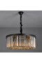 Rivoli 12-Light Crystal Chandelier Crystal And Metal Amber/Black 80 cm