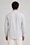 Regular Slim 100% Cotton Linen Textured Shirt with Stylish Collar for Men - 3