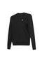 T-Pulse Crew W Neck Black Women's Casual Basic Sweatshirt - 3