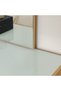 Float 6 Drawers Dresser With Glass Top And Mirror-Natural Oak - 3
