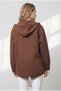 Women's Brown Gabardine Jacket with Pockets and Zipper Snap Detail Ckt-19000419 - 6