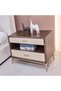 Atlanta 2 Drawer Night Stand Walnut/Beige, Furniture Piece For Living Room And Home Styling - 6