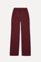 Women's Burgundy Knitted Trousers with Elastic Waist