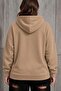 Bery Women's Large Size Oversized Basic Hooded Two-Thread Cotton Sweatshirt Relaxed Fit Unisex Sevgil - 2