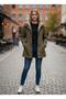 Women's Plus Size Spring Khaki Trench Coat 80 cm - 3