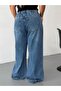 Women's Plus Size High Waist Elastic Back Waist Wide Leg Loose Fit Jeans - 2