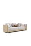 Averie 3 Seater Fabric/Faux Leather Sofa Camel/Beige, Interior Furniture For Family Living Spaces - 3