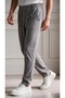 Men's Light Smoked Elastic Waist Lace-Up Straight-Leg Jogger Relaxed Fit Pants