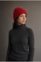 Unisex Winter Knitwear Red Beanie |   Plain Basic Knitted Beanie Model - 3