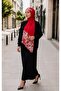 Twill Rose Scarf Combed Cotton Shawl - Red - 5