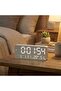 Lumet Digital Clock 34x13.5x2.3 cm-White, Timepiece For Lounge, Bedroom And Entryway Walls - 4