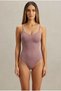 Women's Seamless Knitted Strapless Rose Pink Full Body Suit - 2