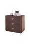Jacksonville 3 Drawer Night Stand Brown/Gold, Interior Accent For Living Room And Seasonal Styling - 8
