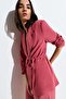 Allbucks Left* İes Linen-Blend Belted Rustic Blazer Jacket Ablft00010 - 2