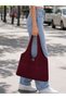 Women's Knitted Casual Shoulder Bag Summer Unlined Steel Mesh Bag 2403 Claret Red - 2