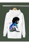 Diego Armando Maradona Printed Cotton Long Sleeved 3-Yarn Hooded Sweatshirt