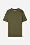 Men's Khaki Textured Comfort Fit Crew Neck T-Shirt