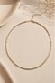 Lunera Gold Cylinder Bead Detailed Powder Beaded Women's Necklace