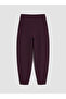 Burgundy Plus Size Soft Touch Women's Trousers - 5