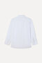 Women's White Loose Fit High Collar Long Sleeve Shirt - 2