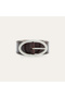 Women's Burgundy Oval Buckle Belt