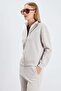 Zippered Stand Collar Ribbed 2-Piece Set - 6