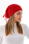 Women's Drawstring Backless Loose Knitwear Beanie - Flowy Winter Beanie - 5