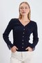 Lace Pearl Detailed V-Neck Slim Fit Knitwear Blouse - 7