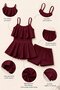 Girls' Strappy Ruffle Dress and Shorts 2-Piece Swimsuit Set - 2