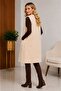 Women's Heart-Buttoned, Front-Pocket, Soft Textured Long Sweater Vest - 4