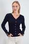 Lace Pearl Detailed V-Neck Slim Fit Knitwear Blouse - 3